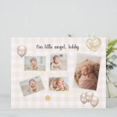 Helloベビー写真の誕生発表 案内状 (スタンド正面)