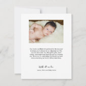 Helloベビー写真誕生のお知らせ サンキューカード (裏面)