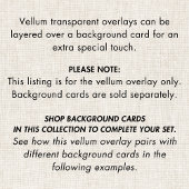 Helloベビー名Stats誕生発表Vellum ベラム紙招待状