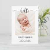Helloベビー誕生発表写真カード 案内状 (スタンド正面)