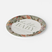 HELLOベビー |ボタニカルボホセージ ペーパープレート (アングル)