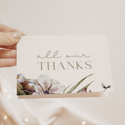 HELLOベビー |秋の植物性ベビーシャワー サンキューカード