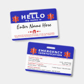 HELLOペットを待たせてある バッジ (正面＆裏面)