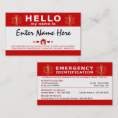 HELLOペットを待たせてある 名刺 (正面/裏面)