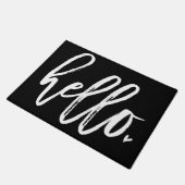 Helloホワイトスクリプト ドアマット (アングル)