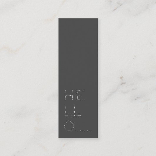 Helloミニマリストドット スキニー名刺 (正面)