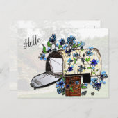 Helloメールボックスタート空白のはがき ポストカード (正面/裏面)