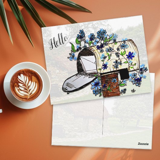 Helloメールボックスタート空白のはがき ポストカード