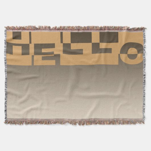 HELLOモダンバナー+バックグラー。&アイディア スローブランケット (正面)