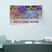 HELLOモダンバナー+バックグラー。&アイディア 横断幕 (トレードショー)