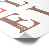 Helloランダム文字の自然色 ポスター (角)