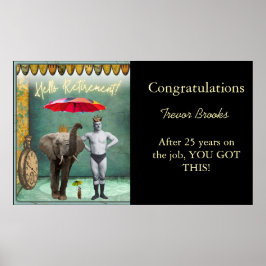 Helloリタイアおもしろいパーソナライズされた ポスター