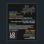 Helloロゴ、トランスレータ&インタープリタ チラシ<br><div class="desc">Hello Logo、トランスレーター広告&インタープリターのビラBy The Business Card Store.</div>