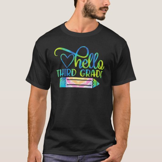 Hello三年生新学期3年生先生 Tシャツ (正面)