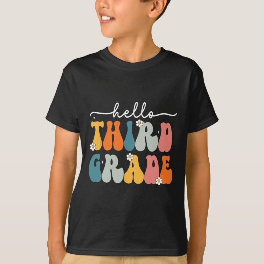 Hello三年生新学期3年生先生 Tシャツ (正面)