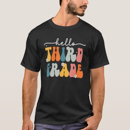 Hello三年生新学期3年生先生 Tシャツ (正面)