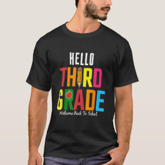 Hello三年生新学期3年生 Tシャツ