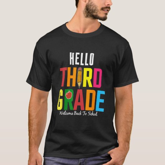 Hello三年生新学期3年生 Tシャツ (正面)