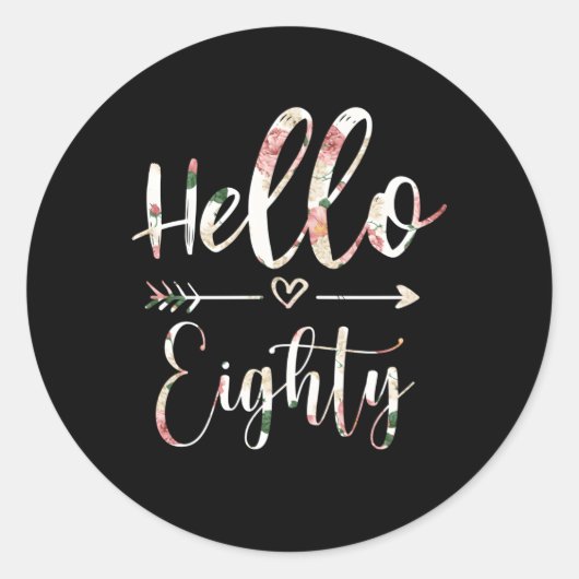 Hello八万十フローラ80歳80歳生まれ1943 ラウンドシール (正面)