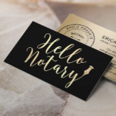 Hello公証人ローン署名エージェントエレガントブラック金ゴールド 名刺