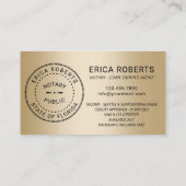 Hello公証人ローン署名エージェントエレガントブラック金ゴールド 名刺 (裏面)