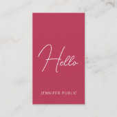 Hello名刺モダン縦書 名刺 (正面)