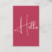 Hello名刺(縦エレガントモダン) 名刺 (正面)