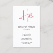 Hello名刺(縦エレガントモダン) 名刺 (裏面)