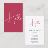 Hello名刺(縦エレガントモダン) 名刺 (正面/裏面)