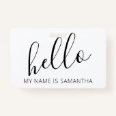 Hello名前をカスタムするフローラエッジ バッジ (裏面)