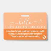 hello多発性硬化症ms障害id バッジ (正面)
