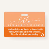 hello多発性硬化症ms障害id バッジ (正面)