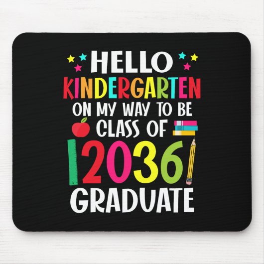 Hello幼稚園新学期クラス2036 Gr マウスパッド (正面)
