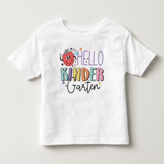 Hello幼稚園Apple学校初日 トドラーTシャツ (正面)