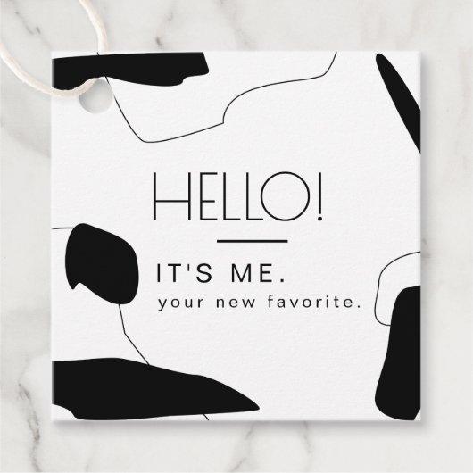 Hello抽象芸術ビジネスのパッケージ化ラベル フェイバータグ (正面)