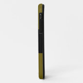 HELLO文字スポーティワイドゴールデンオリーブ黒ストライプ色 Case-Mate iPhoneケース (裏面/左)