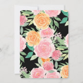 Hello新生児フォトピパーソナライズされたックフラワー 招待状 (裏面)