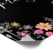 hello春かわいい野生の花フローラ ポスター (角)