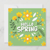 Hello春の花グリーティングカード (正面)