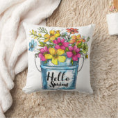 Hello春フローラバケット クッション (ブランケット)