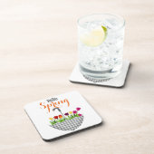 HELLO春引用文チューリップフローラ コースター (右側)