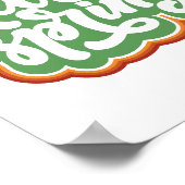 hello春、ヴィンテージカラフルタイポグラフィ春 ポスター (角)