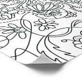 Hello春:独自の花を色づける ポスター (角)