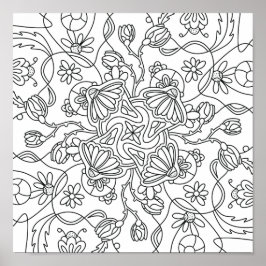 Hello春:独自の花を色づける ポスター