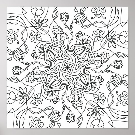 Hello春:独自の花を色づける ポスター (正面)