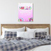Hello春、花、キャンバス キャンバスプリント (インサイチュ (寝室))