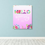 Hello春、花、キャンバス キャンバスプリント (インサイチュ (ウッドフロア))