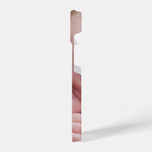 Hello男の赤ちゃんフォトシンプルーのスクリプパーソナライズされたト iPhoneケース (左側面)