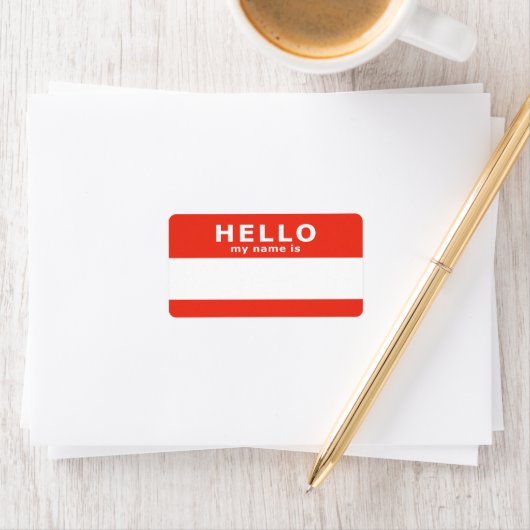 hello私の名前タグ ラベル (インサイチュ)