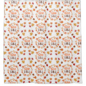 Hello秋紅葉シームレスパターン シャワーカーテン (正面)